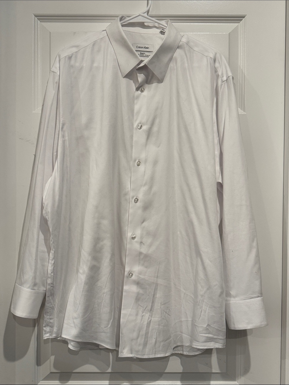 Calvin Klein White Long-Sleeve Dress Shirt
